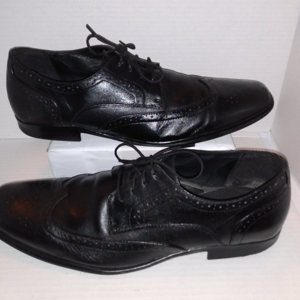 Vintage Nason Black Wingtip Oxford Dress Shoe's